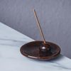#Divina Pottery Short Size Incense Plate (Brown)