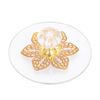 SUMTree Wattestäbchen box aus Glas Gold Organizer Wattepads Behälter Box