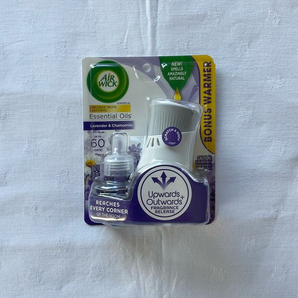 Airwick Essential Oils Starter Kit Warmer Plug-In with Lavender & Chamomile 