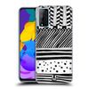 Head Case Designs Horizontal Mix Black And White Doodle Patterns Hard Back Case Compatible With Huawei Honor Play 4T Pro