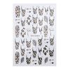 LANODO 9pcs Nail Stickers 3D Black Gold Art Multiple Styles DIY Nail Stickers Set Beautiful 2038