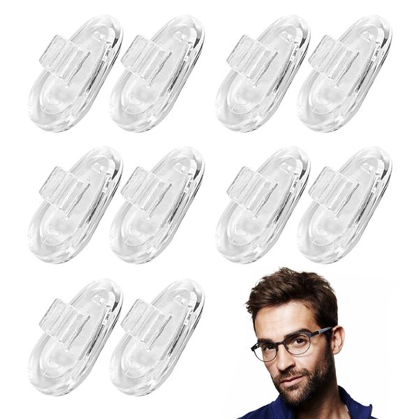 5 Pairs Glasses Nose Pads, Glasses Silicone Nose Pads Anti-Slip, Adhesive Nose Pads Sunglass Pad Glasses Pads Nose for Glasses, Sunglasses, Spectacles