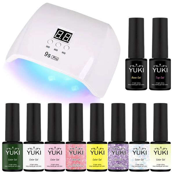 Yuki Custom Gel Nail Set 72W Pro Gel Lamp Color Gel Set