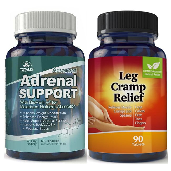 Adrenal Support Weight Management Leg Cramps Muscle Spasms Relief Supplements