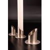 NKlaus brass mega candlestick silver matt honeycomb pattern base Ø 8cm height: 8cm coaster 10975