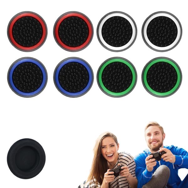 8PCS Controller Thumb Grips Compatible Joystick Controller Thumb Grips Joystick Protection Attachments Game Controllers Raised Dots & Studded Design Soft Silicone Thumb Grip Caps Controller Grips