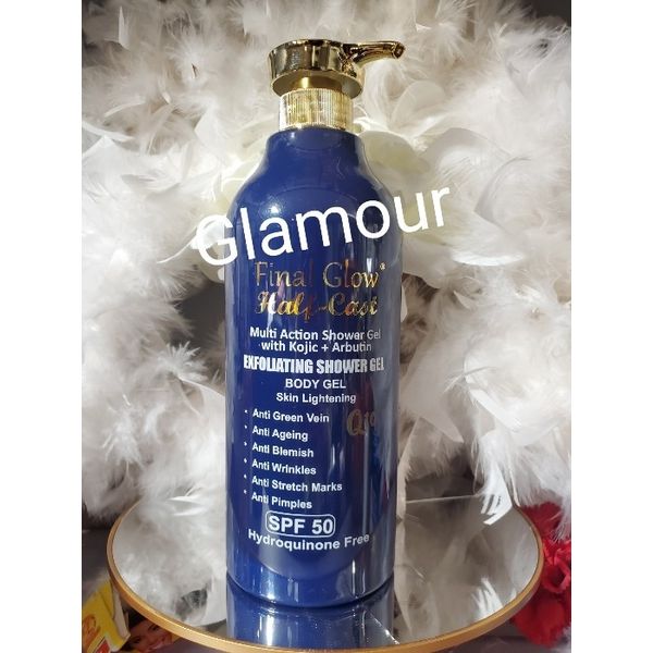 Final  glow half-C multi action  shower cream  1000ml x 1.  Spf 50