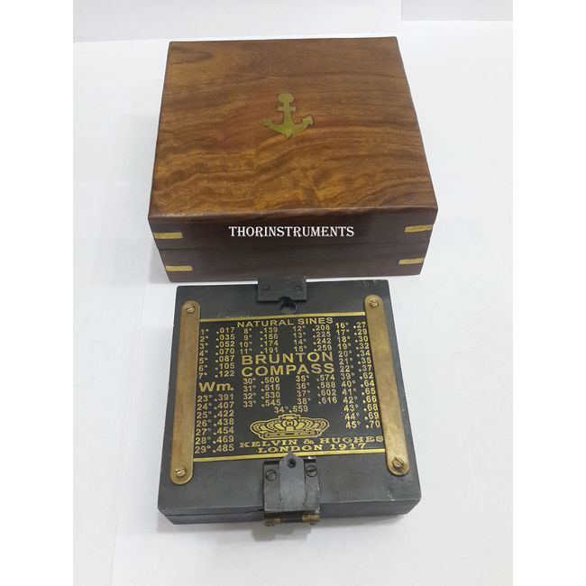 Kelvin & Hughes London 1917 Brunton Compass with Wooden Box