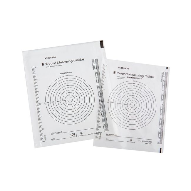 McKesson Clear Plastic Wound Measuring Guide 5 x 7" 6000 Ct