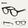Opulize RIO Blue Light Blocking Glasses - Flat Top Frame - Black - Mens Womens - Spring Hinges - B53-1