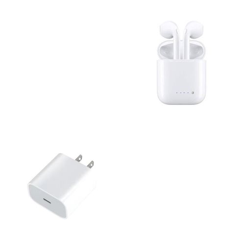 BoxWave Charger Compatible with Art+Sound True Wireless Earbuds & Electric Lighter - PD GAN miniCube (30W), 30W Tiny PD GAN Type-C Wall Charger - Winter White
