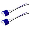 2pcs 9003 HB2 H4 Female Ceramic Car Headlight Bulb Lamp Connector Plug Socket