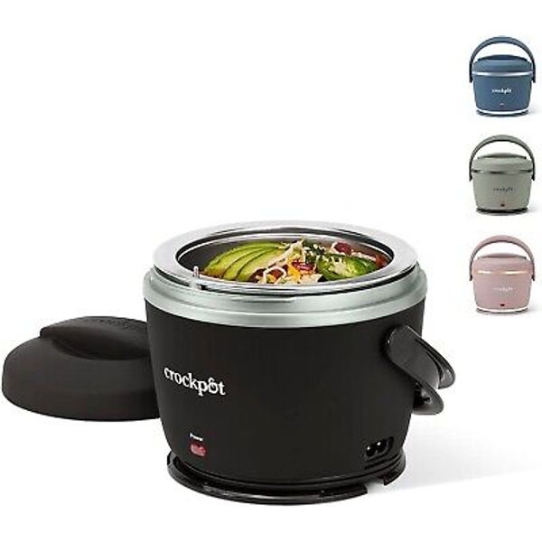 Crock-Pot Electric Lunch Box 20oz Portable Food Warmer Favorite Meal to Go Black