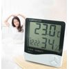 Indoor Bedroom Digital LCD Temperature Humidity Meter Clock Home Thermometer