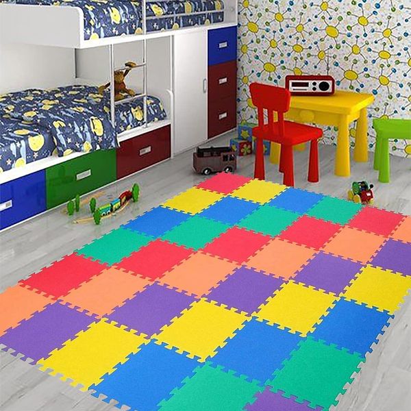 Interlocking EVA Foam Play Mat Kids Children Toddler Puzzle for Floor Protection - Sensory Babies Carpet Crawling Rug (10-Mats)