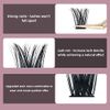 Individual Lashes QUEWEL DIY Cluster Lashes Individual Eyelashes C Curl Eyelashes Individual Volume False Eyelashes Soft & Light Segmented Eyelashes For Makeup Home Use(Honey01-C-MIX8-16mm)