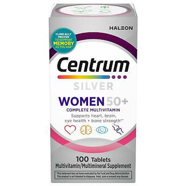 Womens 50 Plus Vitamins, Multivitamin Supplement, 100 Count