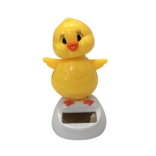 Solar Powered Dancing Chick, Solar Bobblehead Chicken, Solar-Powered Car Charm, Cartoon Bobble Head Chick Ornaments Figures for Car Dashboard, Bobbleheads for Car Dashboard, Solar Power Kits