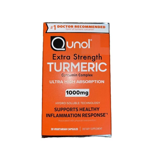 Qunol Turmeric Curcumin Capsules, 1000mg Extra Strength  30 Capsules