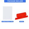 uxcell Hanging File Folder Tabs, 2" File Folder Tabs and Inserts Plastic Clear File Folder Labels for Hanging File Folders, Filing Tabs, Red, 50pcs