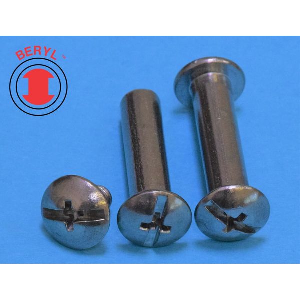 Stainless Steel Combo Truss Head, Post Nut Screw #10-24X1/2” 10sets