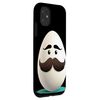 iPhone 11 Funny egg face with mustache beard costume Case