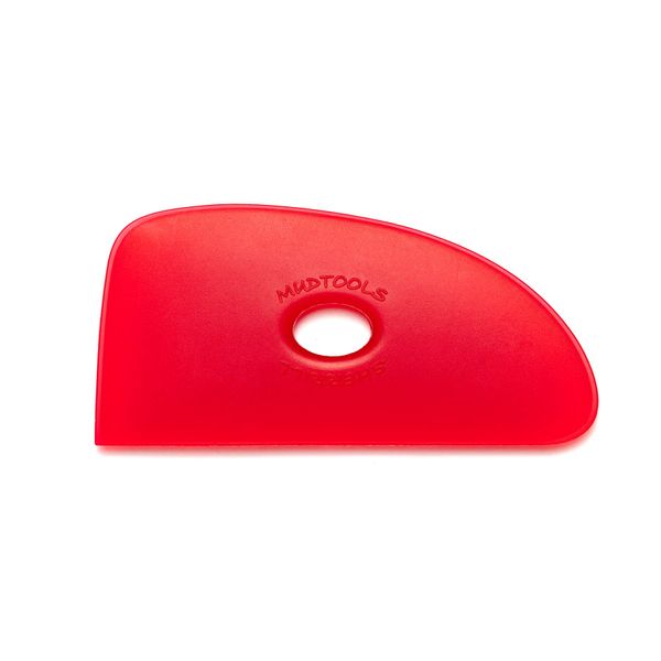 Mudtools Polymer Rib Red Size 4 Very Soft - Triple Radius - Ceramics, Pottery, Clay - R4