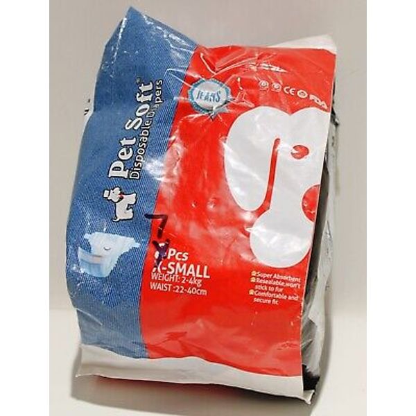 Pet Soft Disposable Diapers EXTRA SMALL 7pk *Open Packaging*