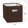 Superio Fabric Organizing Bin, 11" Brown Fabric Cube 4-Pack