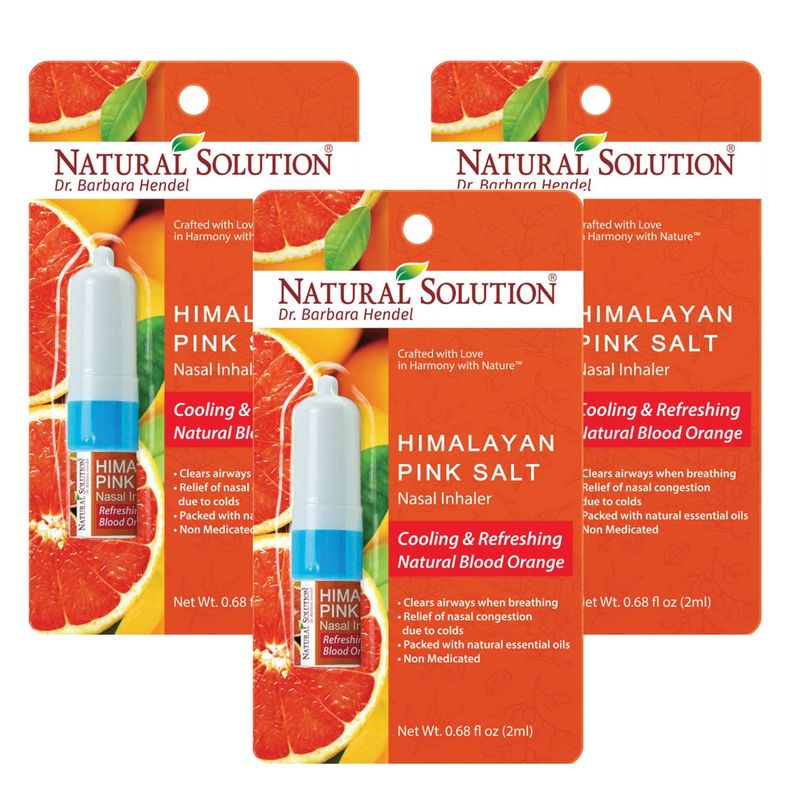 Nasal Inhaler, with Pink Salt and Organic Blood Orange, Cooling ...