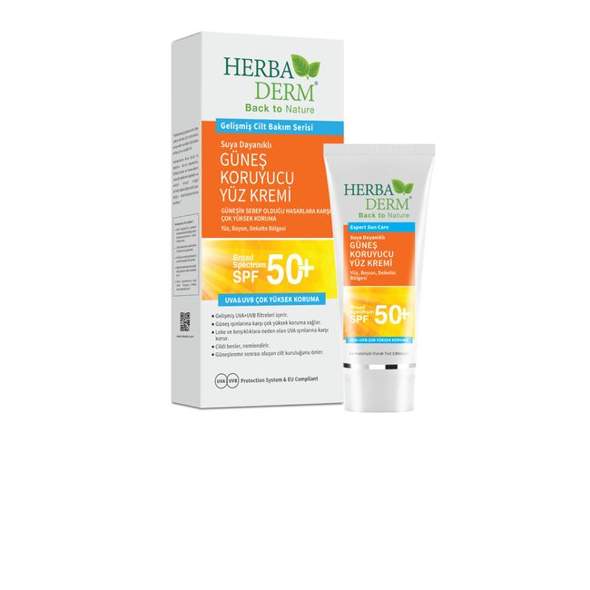 Herbaderm SPF 50+ Güneş Korumalı Yüz Bakım Kremi (75 ml)