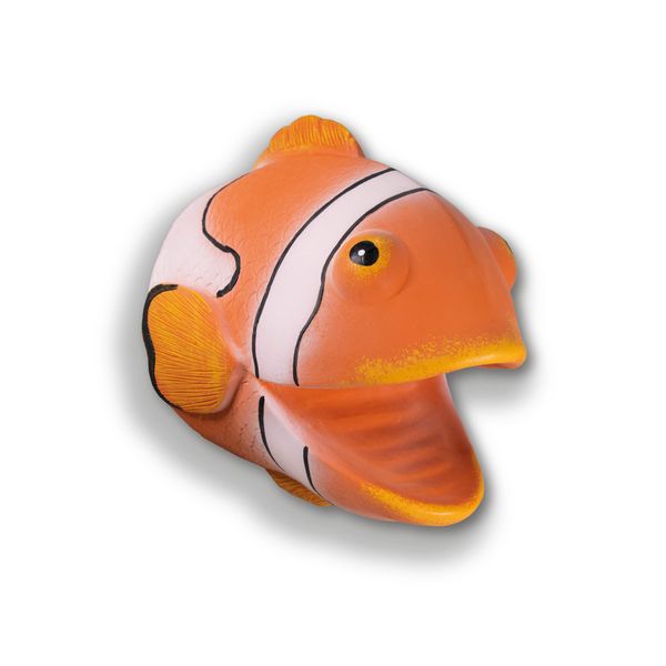 Wild Play Puppets Deluxebase for Kids - Realistic Clown Fish Hand Puppets for Children. Made from Eco Friendly and Natural Latex Rubber, an Ocean Animal Toy Puppet for Pretend Play for Girls and Boys