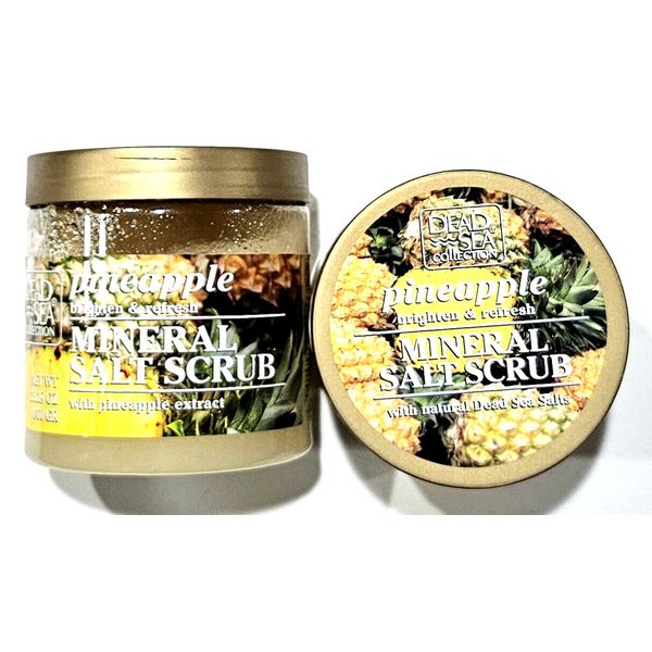 2 Pack Dead Sea Collection Pineapple Brighten & Refresh Mineral Salt Scrub 23oz