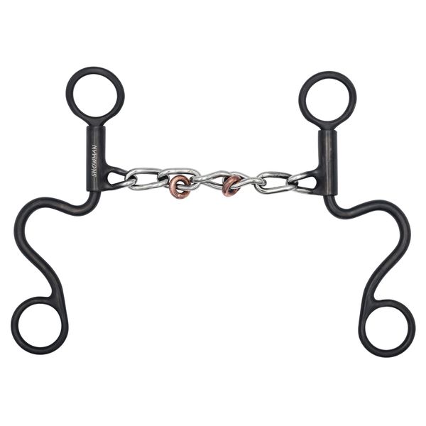 Showman Short Shank Chain Mouth Bit w/Copper Rings