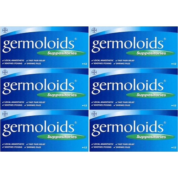 Germoloids 12 Suppositories x 6 Packs