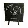 Race Circuit Slate Coaster Racetrack 100mm COFFEE TEA (Silverstone)