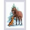RIOLIS Counted Cross Stitch Kit 8.25"X11.75"-Hey Buddy! (18 Count)