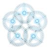Hemobllo 360° Protractor - 5 Pcs 360 Degree Swing Arm Protractor Plastic Circle Protractor with Swing Arm Protractor Ruler Drafting Tools Circular Protractor Set for Geometry