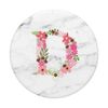 WHITE MARBLE PHONE GRIP PINK LETTER D INITIAL D LETTER D