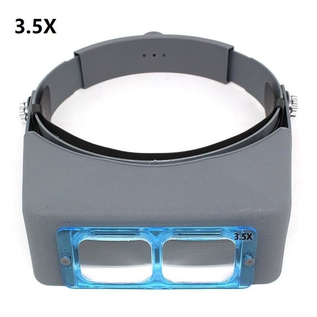 4 Lens Set for Headband Magnifier, Replacement Glass Lens Set  1.5x,2x,2,5x,3.5x,Fits OptiVISOR® with storage case