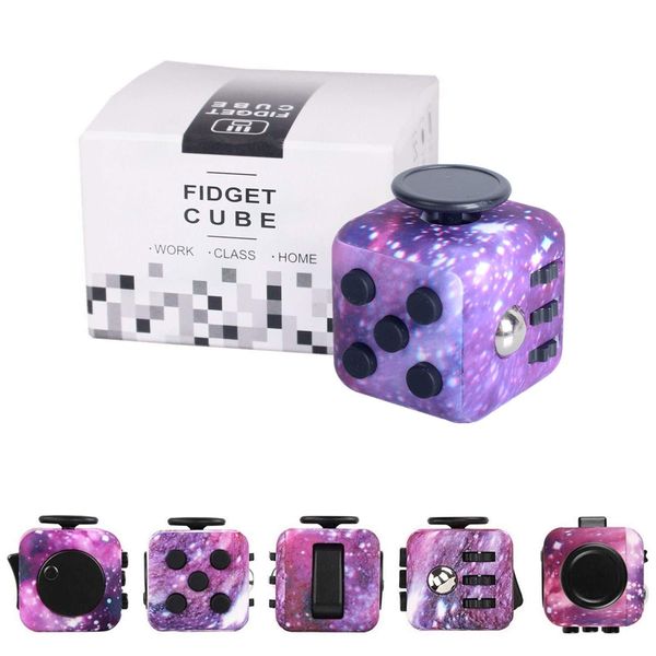 Yetech Galaxy Fidget Toy Cube Dice Fidget Toy Sensory Toys Stress Relieve Toys Anti-anxiety Toy for Children and Adults