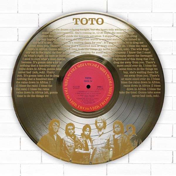 Toto - Africa etched LP record wallart