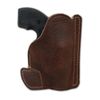 Barsony Brown Leather Gun Concealment Pocket Holster for Colt Agent