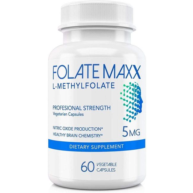 Buy FolateMaxx L-Methylfolate 5mg 60 Capsules Active Folic Acid Non-GMO Methyl Folate 5-MTHF, Quantity, Details