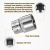 sourcing map 4pcs E-Torx Socket 1/2" Drive E18-E24 External Torx Deep Socket CR-V 6 Point Spline Socket Star Female Bit Socket for Auto Repairs Home Maintenance DIY Hand-Making 1.5" Length