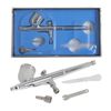Air Compressor Spray Gun Type Kit Double Screw Hose Tattoo Craft Model Paint