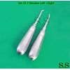 SET OF 2 LEFT + RIGHT CURVED MILLER EAST WEST ELEVATORS FLAT ROUNDED BLADE
