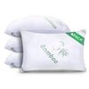 Queen Cooling Memory Foam Pillows Firm Shredded Comfy Bed Pillows 4 Pack Sleep