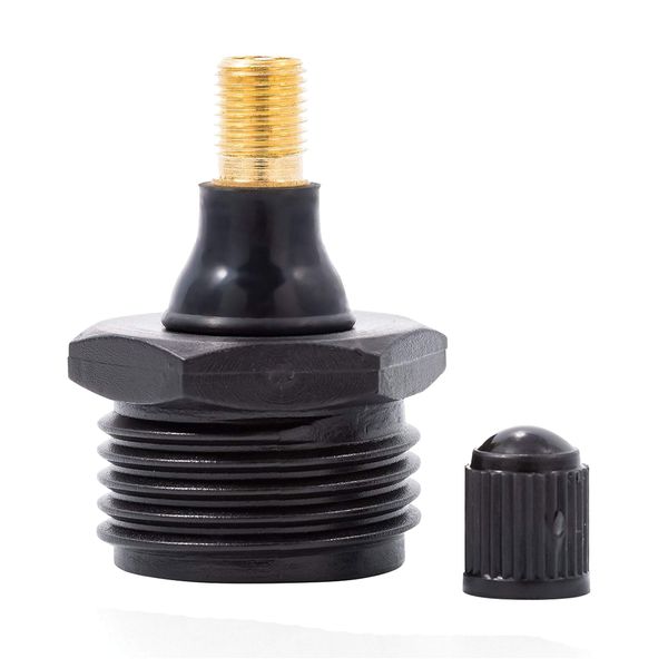 Camco 36133 Black RV Plastic Blow Out Plug with Schrader Valve