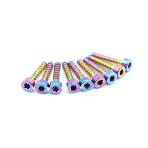 320Factory TD173/TD172/TD162/TD111 Titanium Screws Impact Driver Parts for Custom Housing TD173D, TD172D, TD162D, TD111D, Rainbow Color M3 x 15 (9 Pieces)